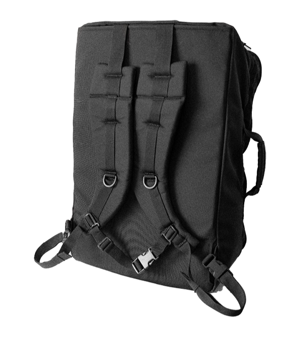 Wolfpack Gear™ Out of County Bag - Black - backpack straps deployed