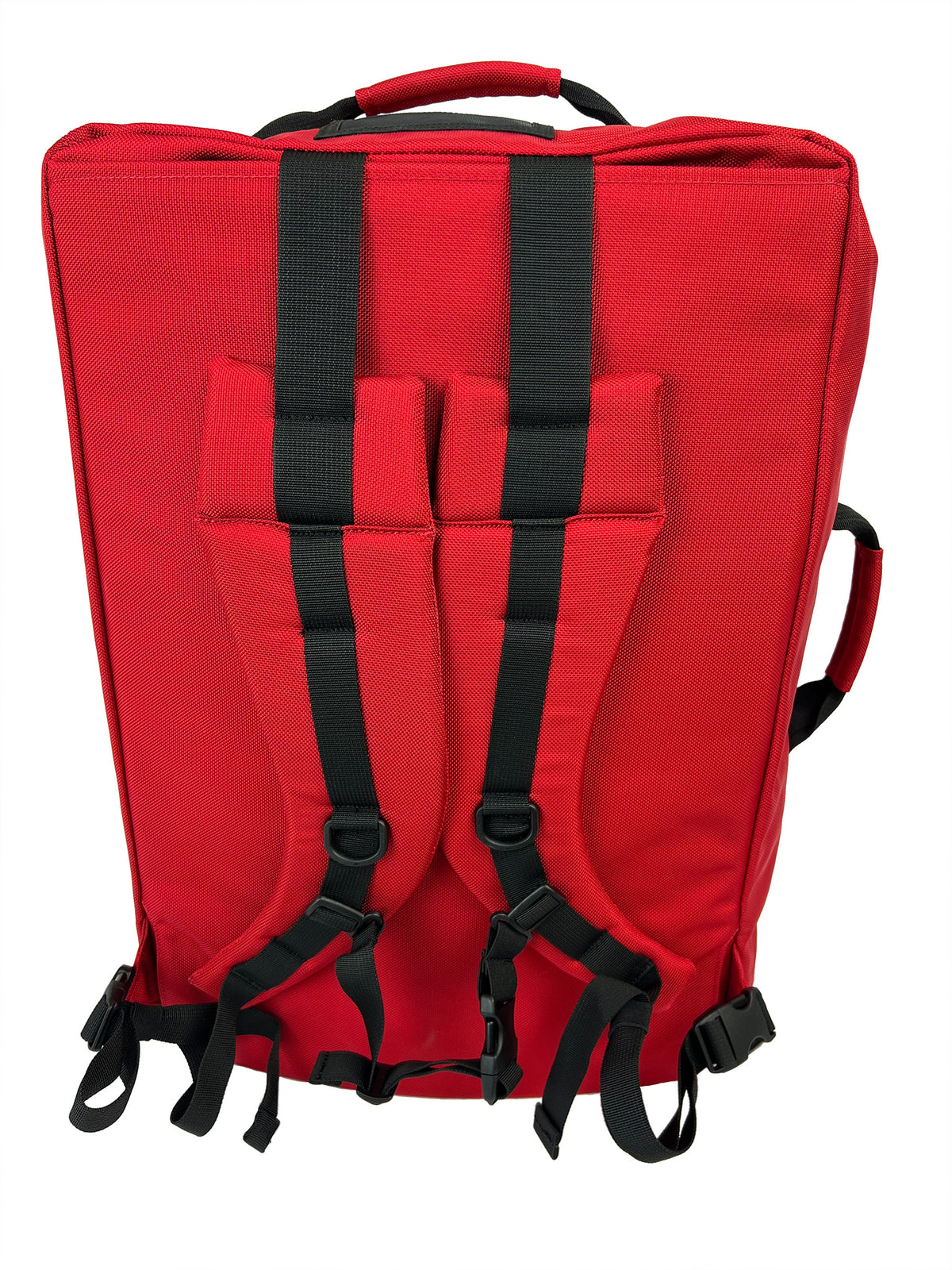 Wolfpack Gear™ Out of County Bag - Red back pack straps deployed